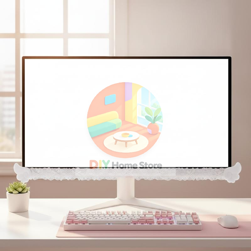 Setup Desk Monitor - Kleurrijke kantafwerking voor monitoren, met zachte,